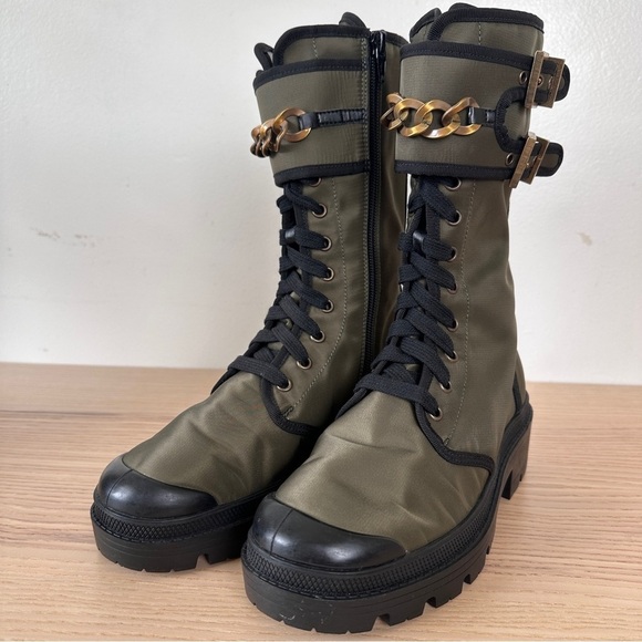 Madison Maison x Palladium Ranger Boot Women Sz 6 Vegan Army RARE 90's $495 - Picture 3 of 16